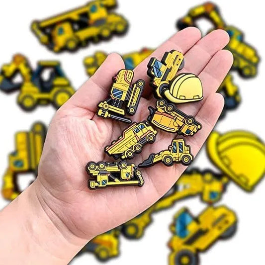 12 Construction Trucks Assorted Shoe Charm