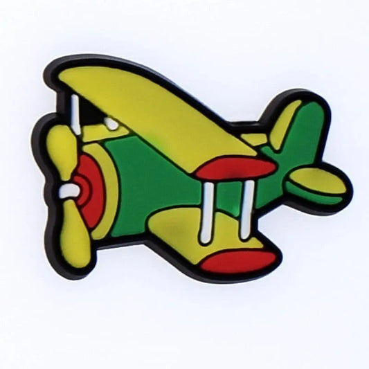 Yellow Biplane shoe charm BC