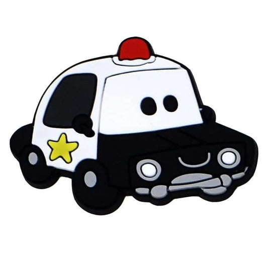 Police car black/white shoe charm BC