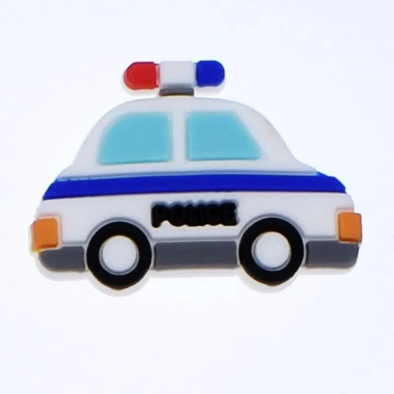 Police car stripy shoe charm BC