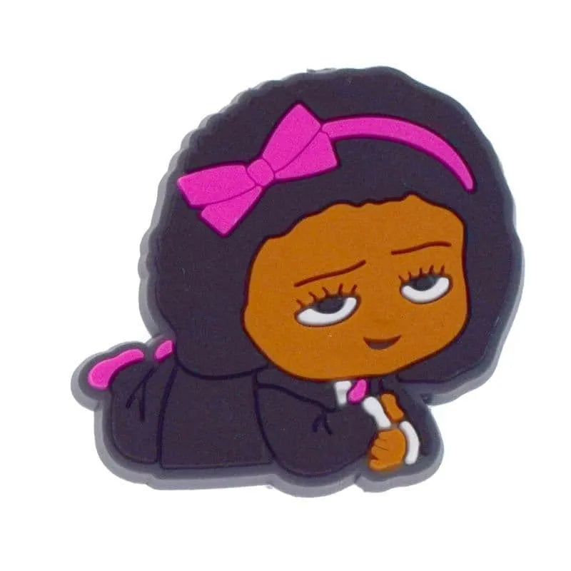 Pretty baby pink bow shoe charm BC