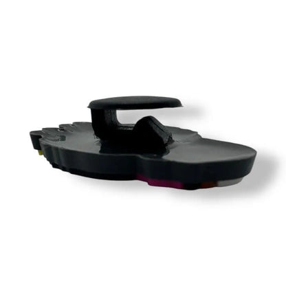 Little Girl wearing a Crown shoe charm BC