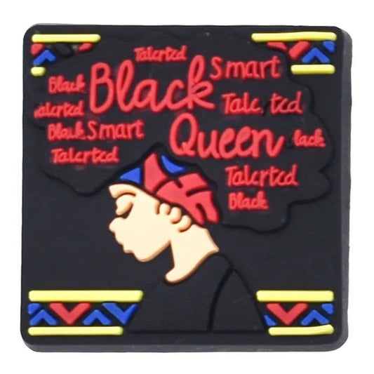 Black queen logo sign shoe charm BC