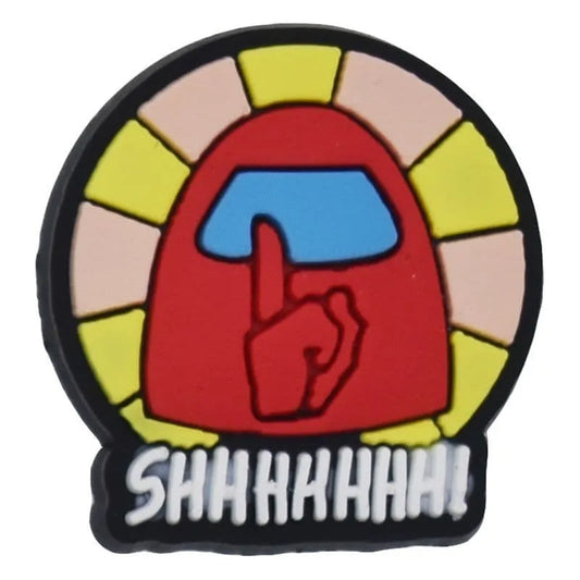 Crewmate Red SHHHHH Among Us shoe charm BC