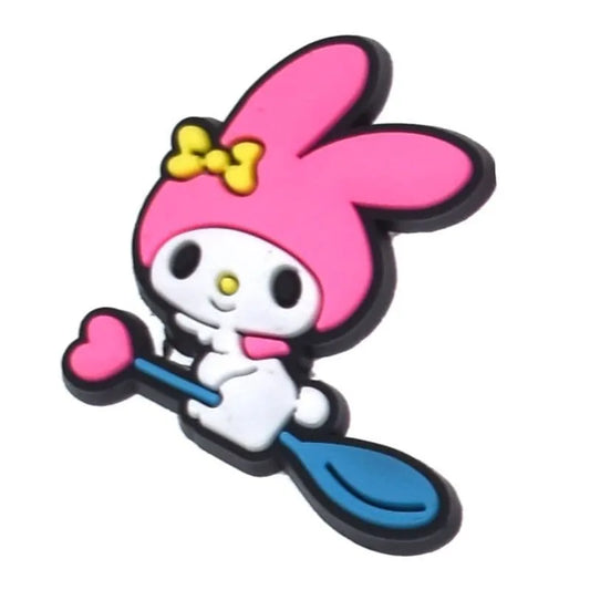 Melody pink hat flying Shoe charm BC