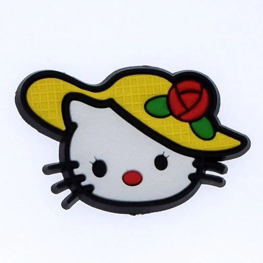 Miss Kitty - Face with yellow hat shoe charm BC
