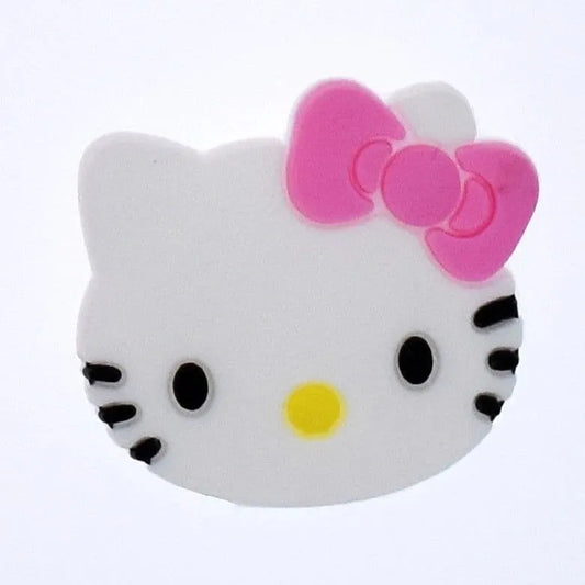 Miss Kitty - Face with pink ribbon shoe charm BC