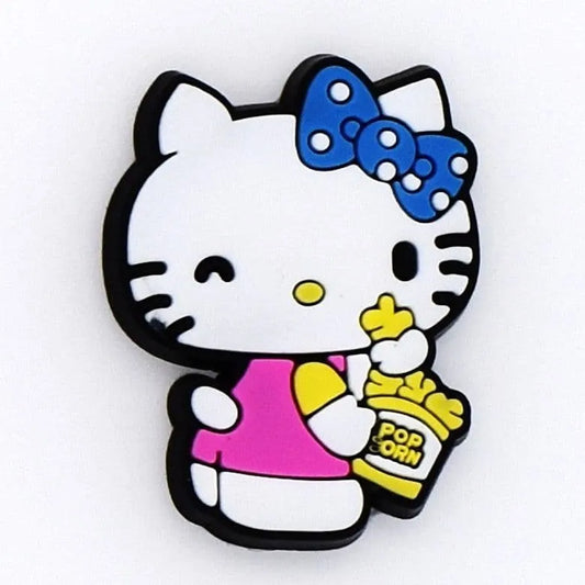 Miss Kitty - POP CORN Kitty blue spot ribbon shoe charm BC