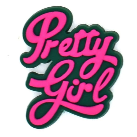 Pretty Girl badge sign logo shoe charm BC