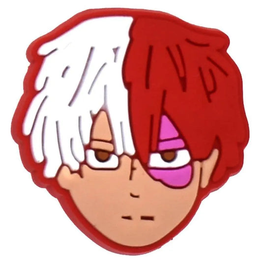 Red & white hair boy shoe charm BC