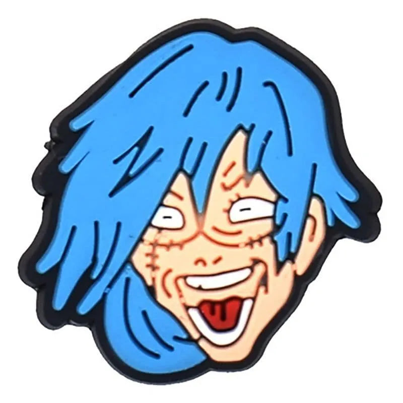 Blue hair smiler shoe charm BC