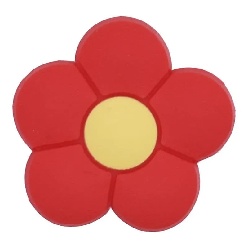 Shoe charm - Red/yellow 5 petals BC