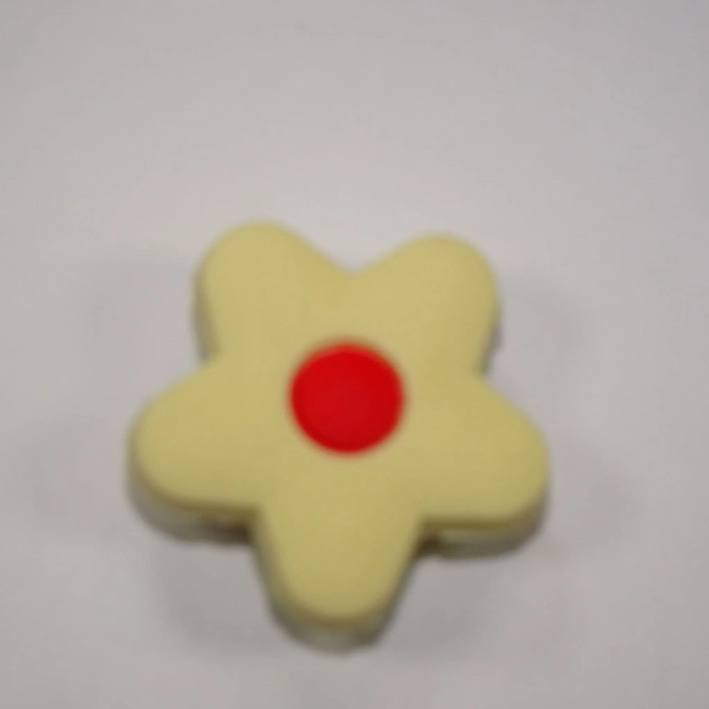 Flower - Yellow/red star petals shoe charm BC