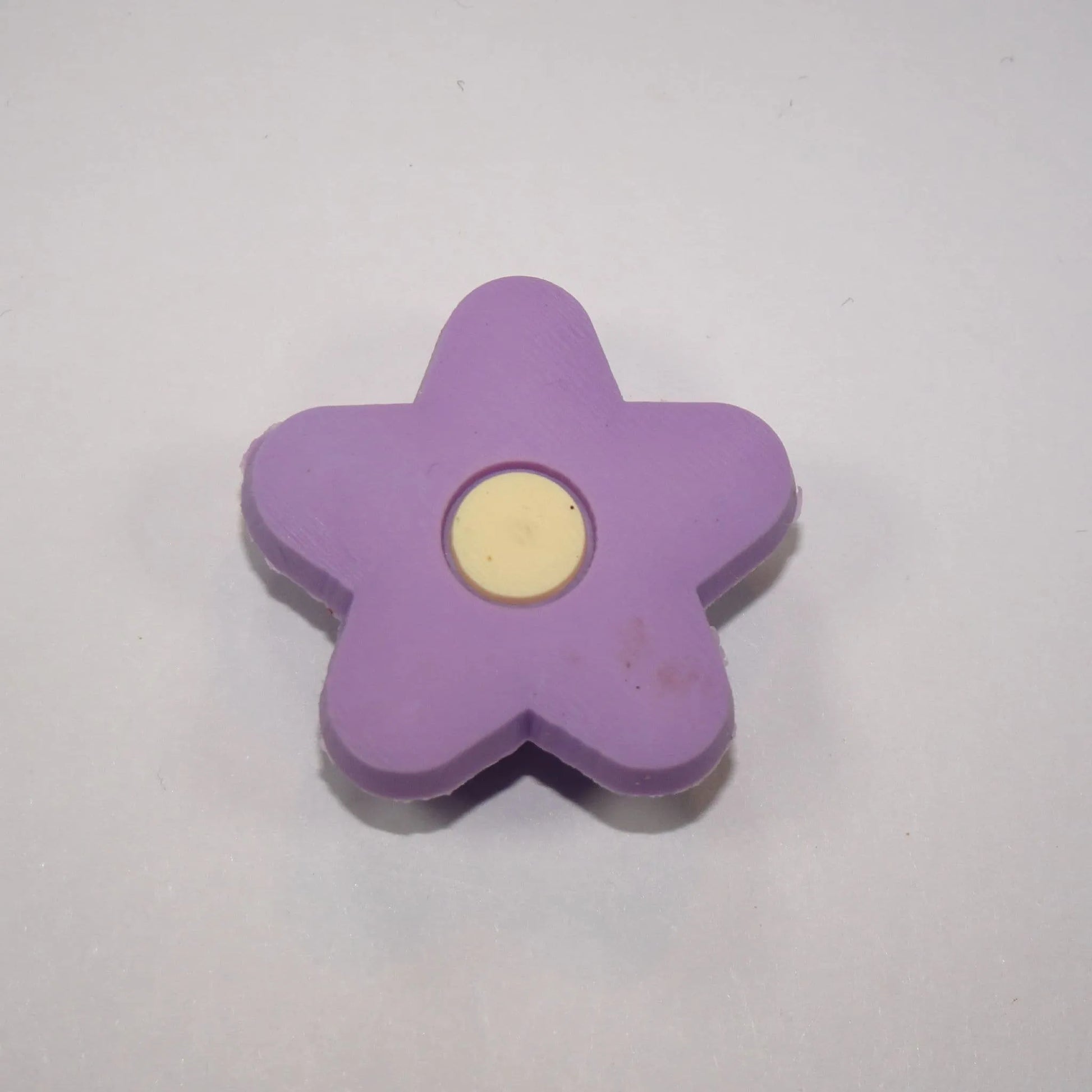 Lilac/yellow star petals shoe charm BC