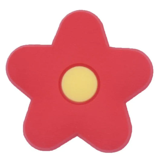 Flower - Red/yellow 5 petals shoe charm BC