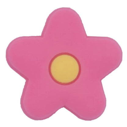Flower - Pink /yellow 5 petals shoe charm BC