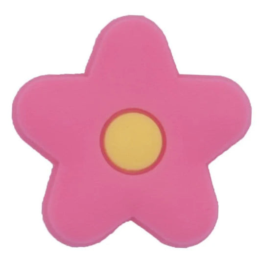 Flower - Pink /yellow 5 petals shoe charm BC