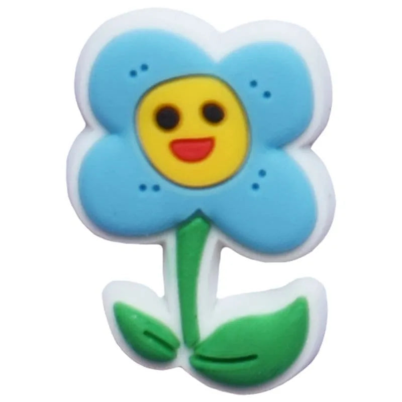 Blue/yellow face plant shoe charm BC