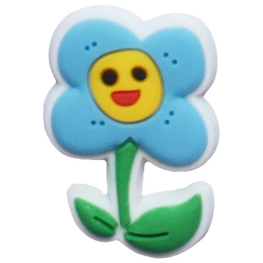 Blue/yellow face plant shoe charm BC