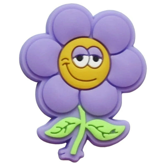Flower - Purple petal frown plant shoe charm BC
