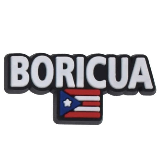 BORICUA, native of Puerto Rico flag shoe charm BC