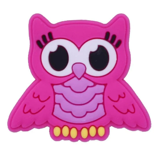 Owl big eyes Pink shoe charm BC