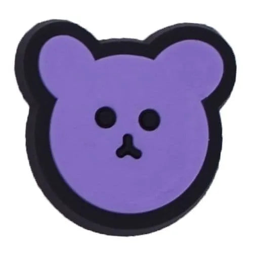 Purple Teddy Face shoe charm BC