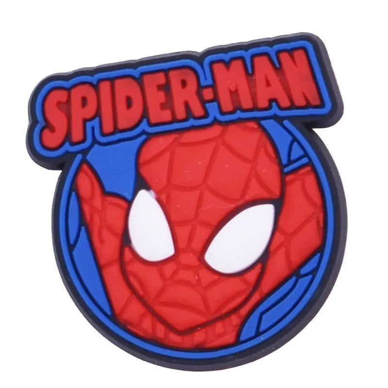 Spiderman face and word shoe charm BC