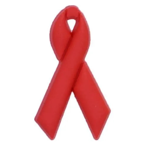 Red Cancer Awareness Ribbon shoe charm BC