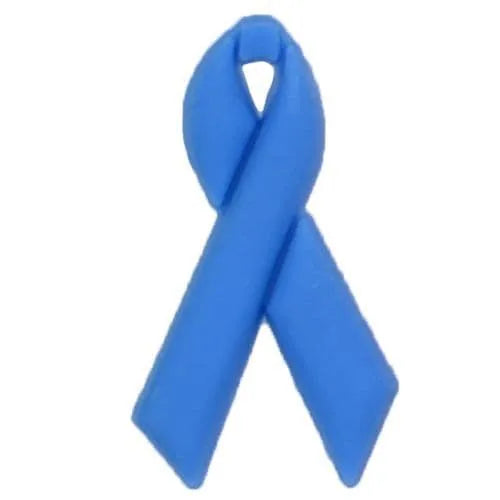 Blue Cancer Awareness Ribbon shoe charm BC