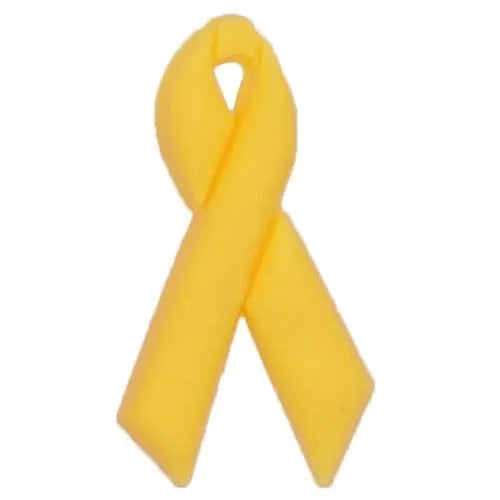 Yellow Cancer Awareness Ribbon shoe charm BC