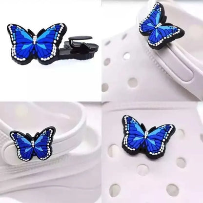 Lung cancer white ribbon shoe charm BC