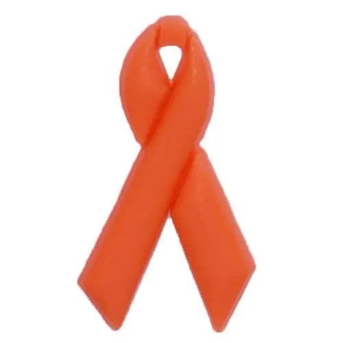 Kidney cancer orange ribbon shoe charm BC