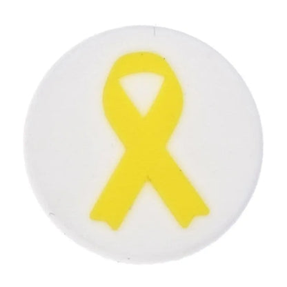 Bladder cancer yellow badge shoe charm BC