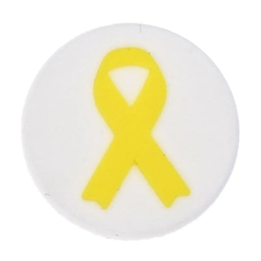 Bladder cancer yellow badge shoe charm BC