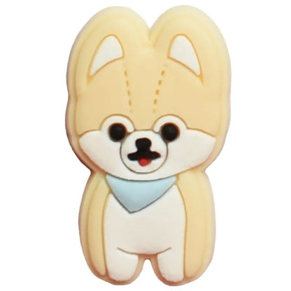 Light cream puppy shoe charm BC
