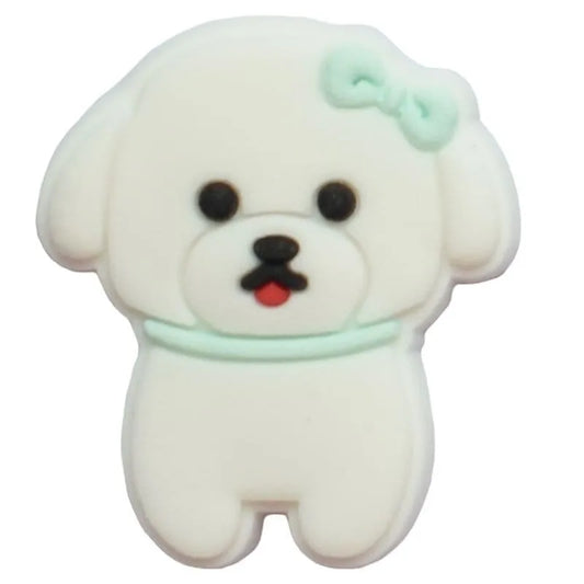 White puppy Shoe charm BC