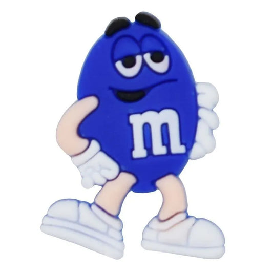 Dark blue M & M standing shoe charm BC