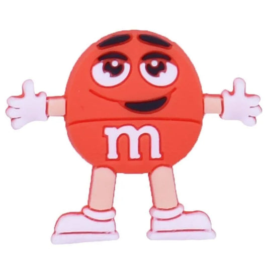 Orange M&M arms wide shoe charm BC