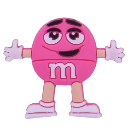 Shoe charm - M and M's arms wide PINK people character BC