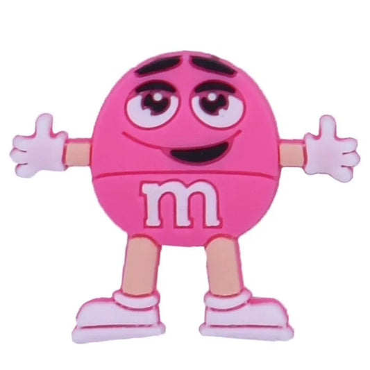 Shoe charm - M and M's arms wide PINK people character BC