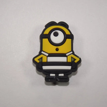 Stripey apron Minions shoe charm BC
