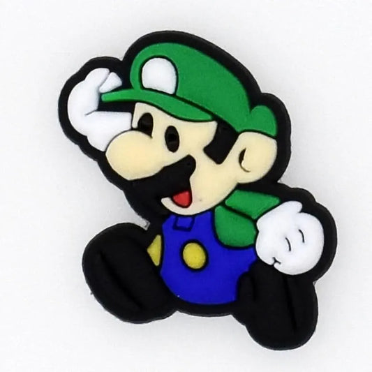 Super Mario running green hat shoe charm BC