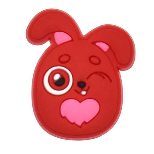Rabbit egg red shoe charm BC
