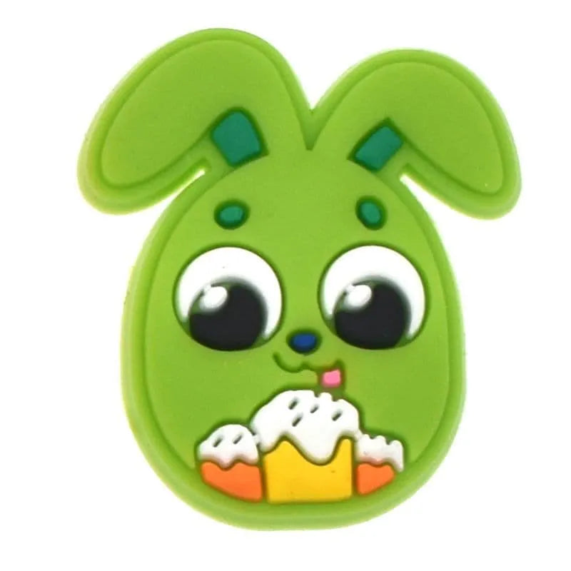 Rabbit egg green shoe charm BC
