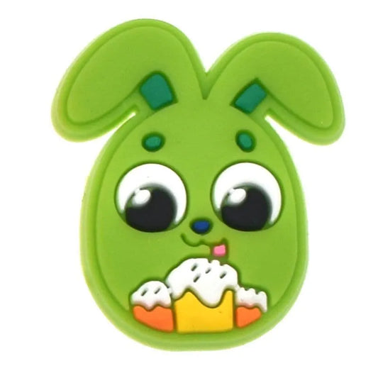 Rabbit egg green shoe charm BC