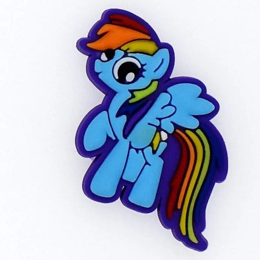 Rarity blue rainbow shoe charm BC