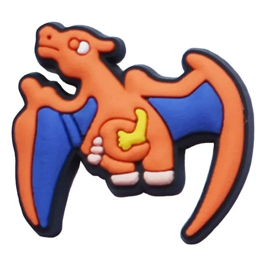 Dinosaur blue wings out shoe charm BC