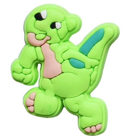 Dinosaur green baby running shoe charm BC