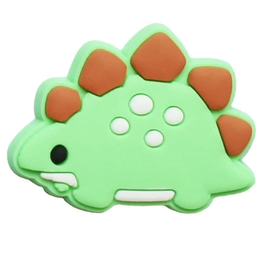 Dinosaur baby green Stegosaurus shoe charm BC
